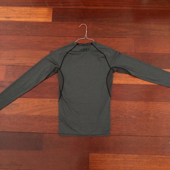 Under Armour Mens Athletic Compression Long Sleeve Shirt Size Medium - Grey - - Picture 2 of 7
